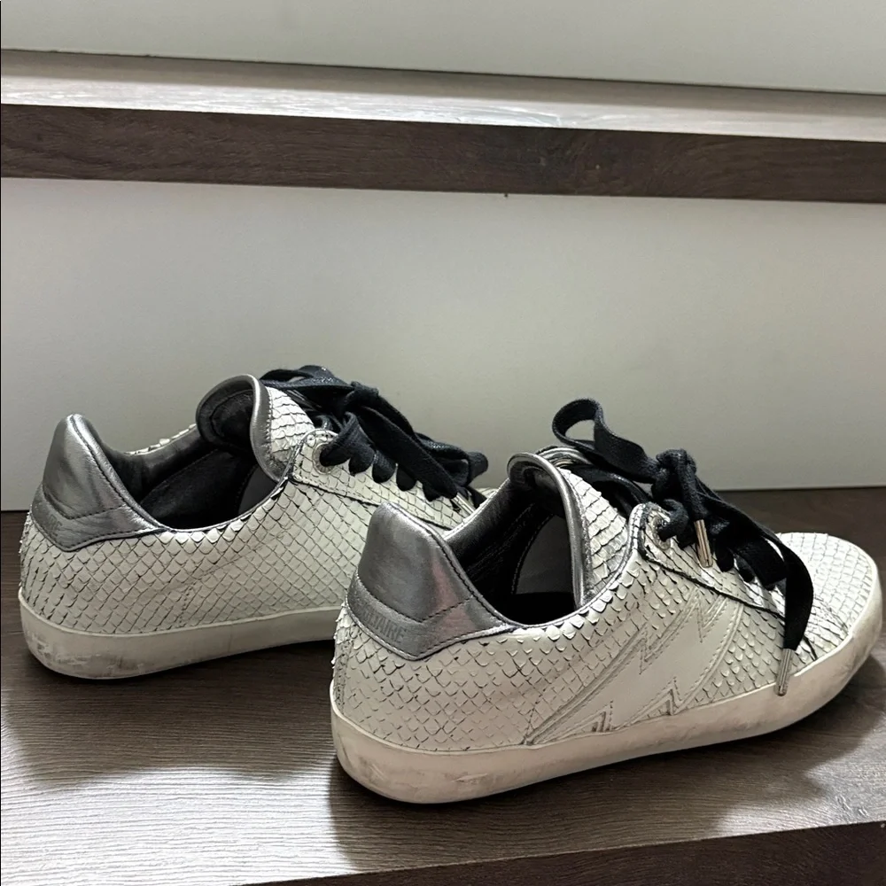 Zadig & Voltaire Neo Keith Flash Low Top Sneakers -Size 37 like new 100% leather
